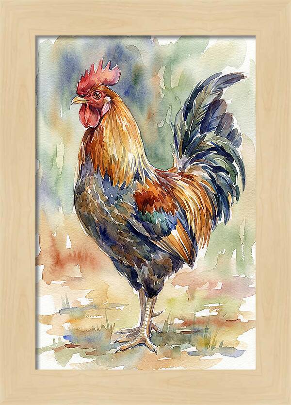 Vibrant Rooster Portrait