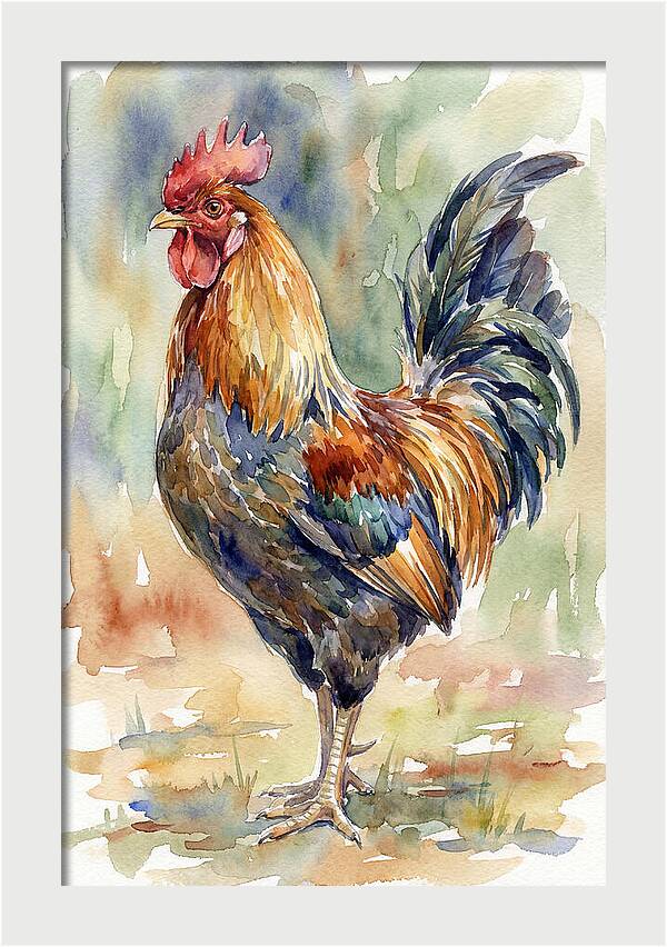 Vibrant Rooster Portrait