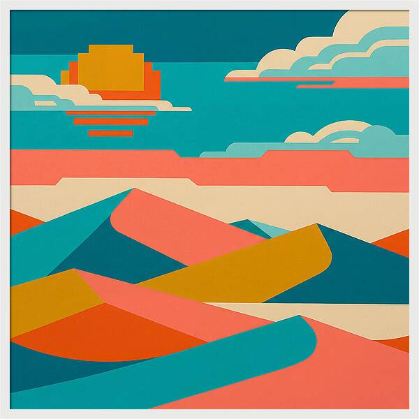 Vibrant Sand Dune Sunset