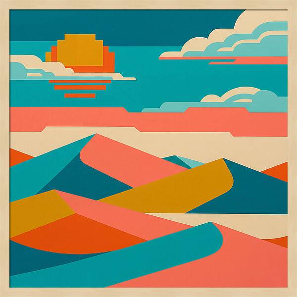 Vibrant Sand Dune Sunset