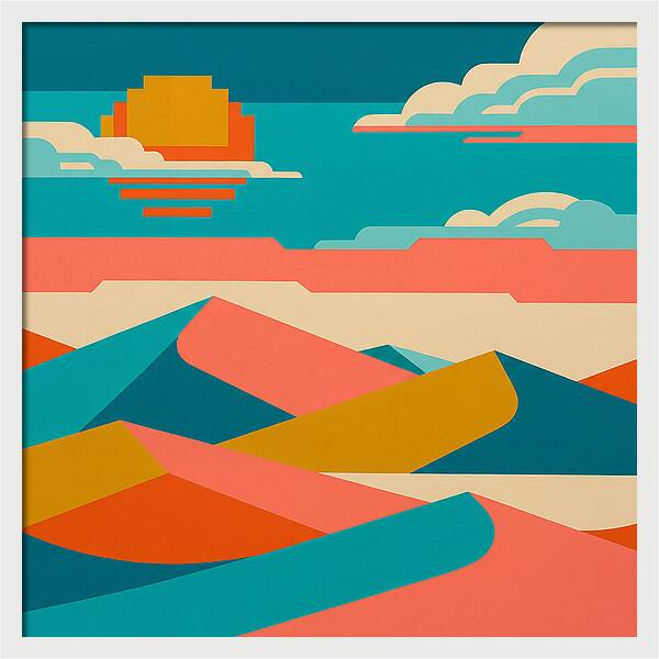 Vibrant Sand Dune Sunset
