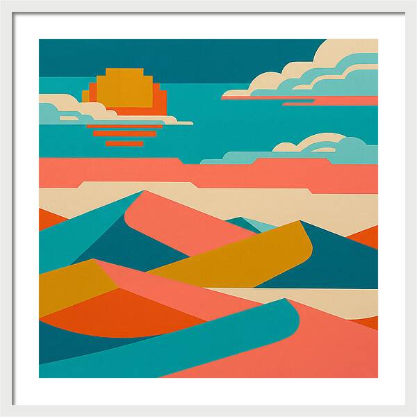 Vibrant Sand Dune Sunset
