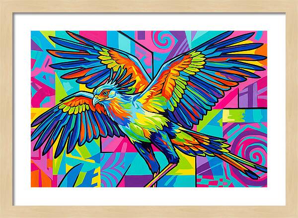 Vibrant Secretary Bird In Flight