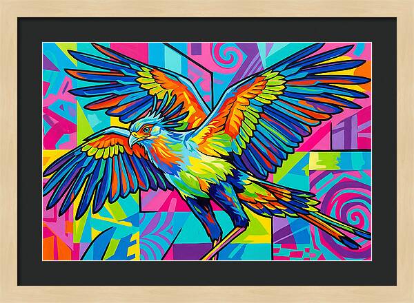Vibrant Secretary Bird In Flight