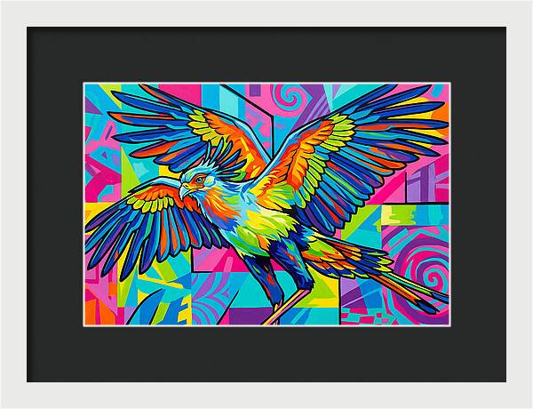 Vibrant Secretary Bird In Flight