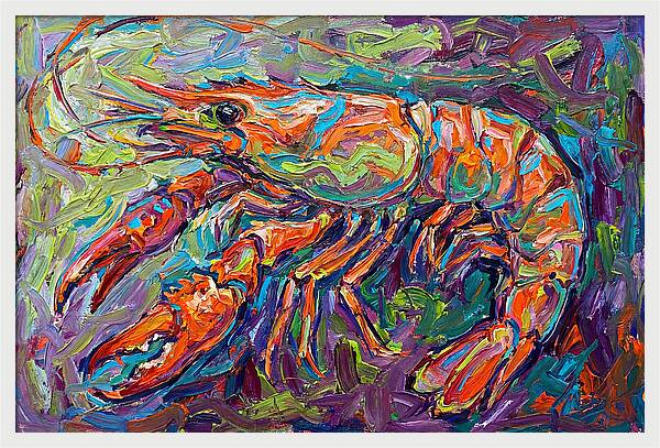 Vibrant Shrimp Expressionism