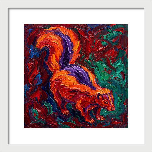 Vibrant Skunk In Expressionist Style