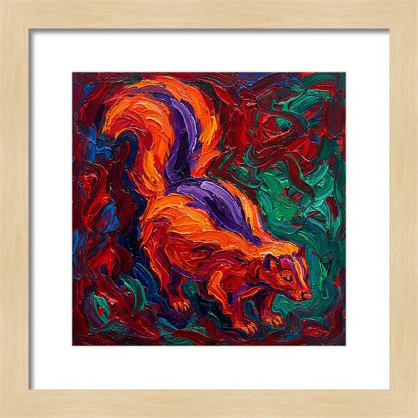 Vibrant Skunk In Expressionist Style