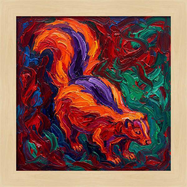 Vibrant Skunk In Expressionist Style