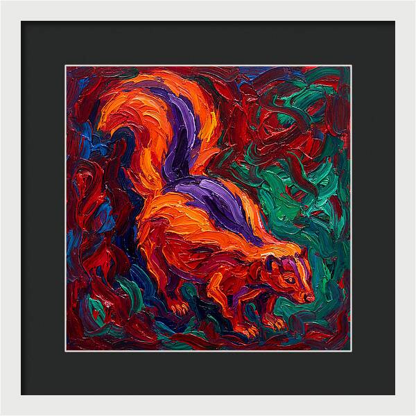 Vibrant Skunk In Expressionist Style
