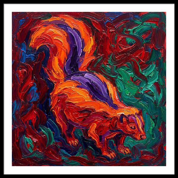Vibrant Skunk In Expressionist Style