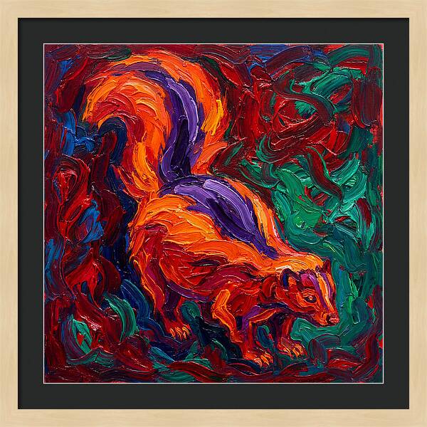 Vibrant Skunk In Expressionist Style