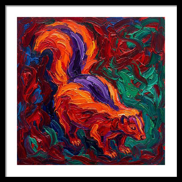 Vibrant Skunk In Expressionist Style