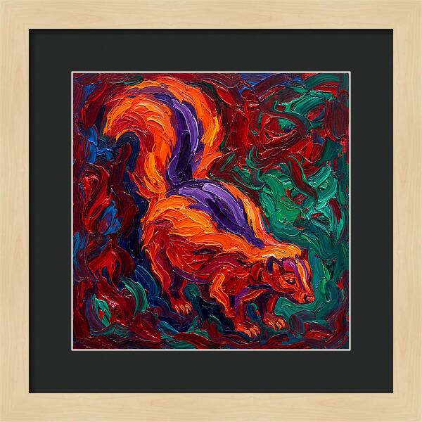 Vibrant Skunk In Expressionist Style