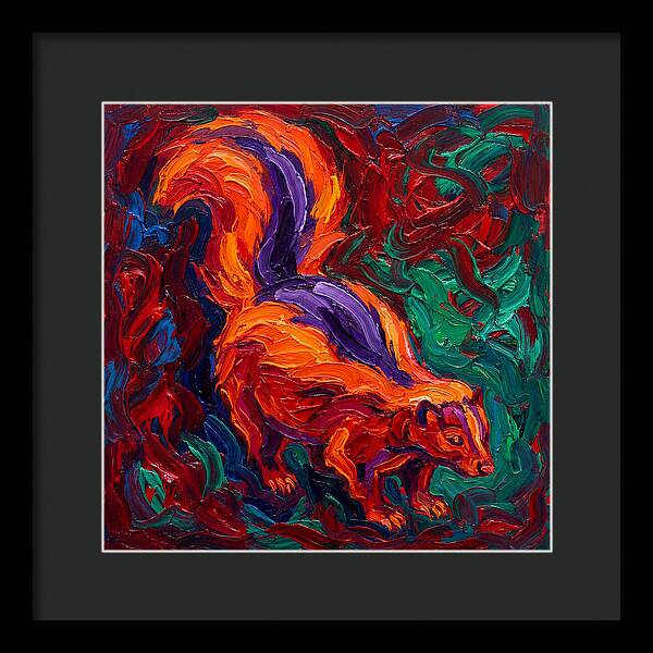 Vibrant Skunk In Expressionist Style