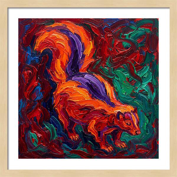 Vibrant Skunk In Expressionist Style