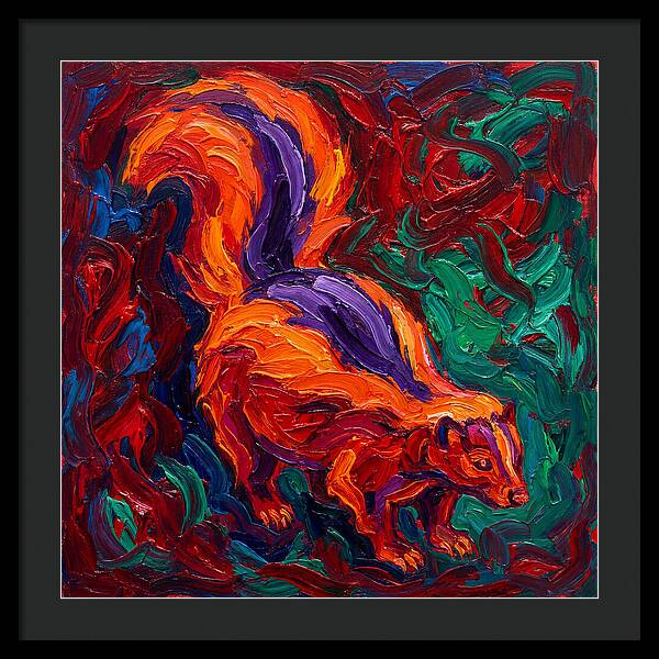 Vibrant Skunk In Expressionist Style
