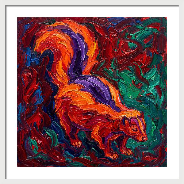 Vibrant Skunk In Expressionist Style