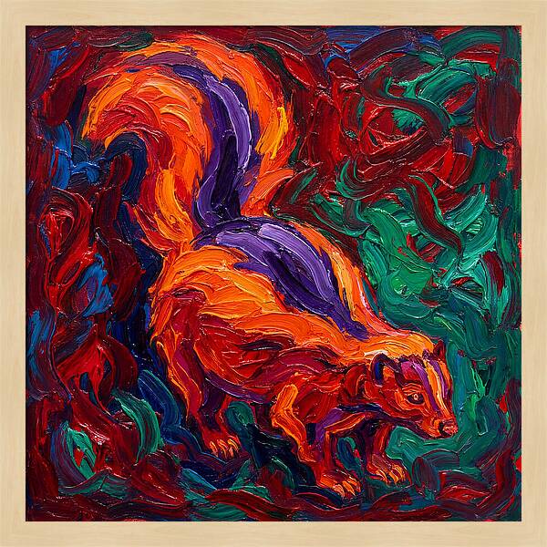 Vibrant Skunk In Expressionist Style