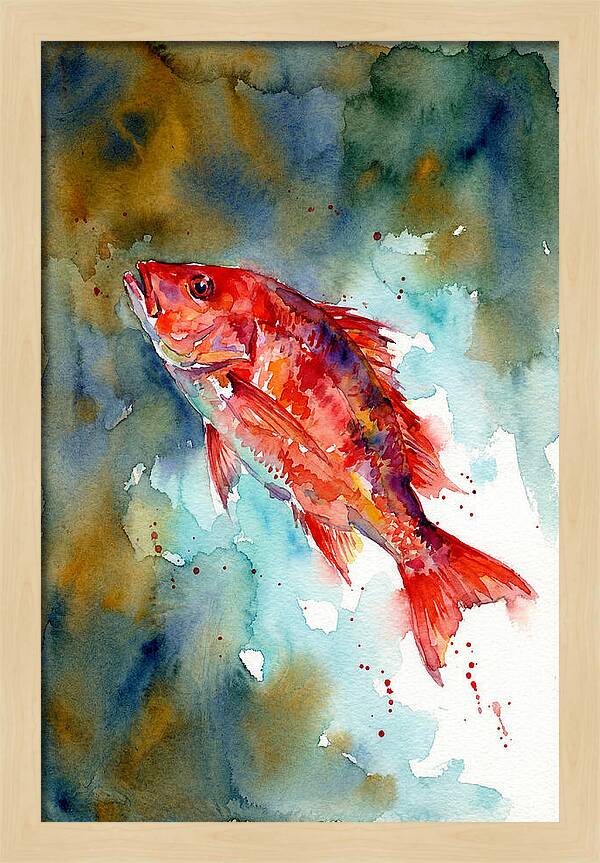 Vibrant Snapper In Watercolor
