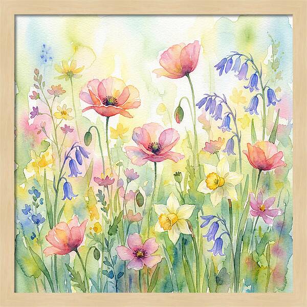 Vibrant Spring Meadow Blossoms