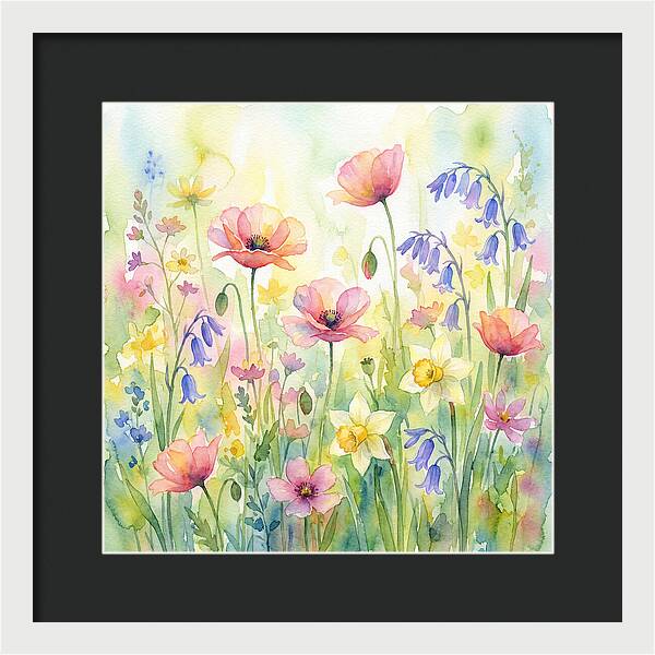 Vibrant Spring Meadow Blossoms