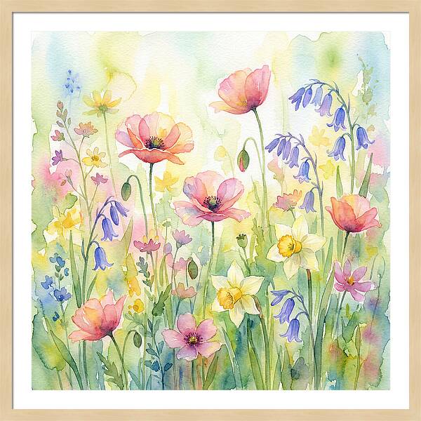 Vibrant Spring Meadow Blossoms