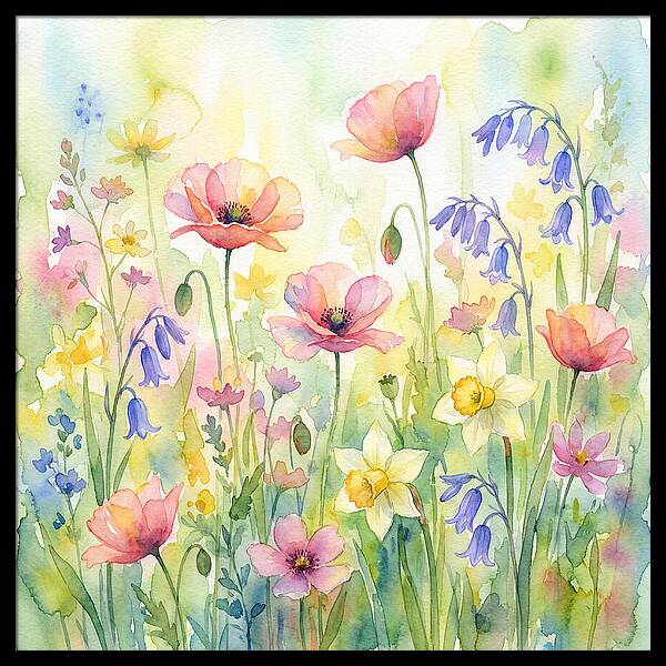 Vibrant Spring Meadow Blossoms