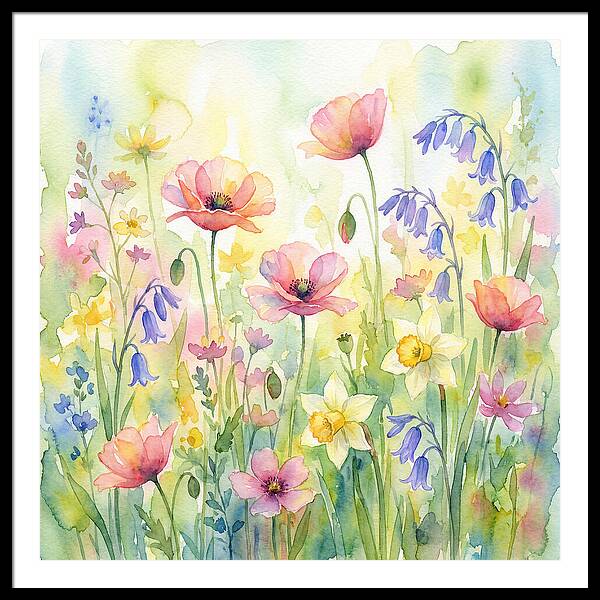 Vibrant Spring Meadow Blossoms