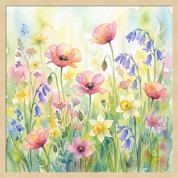 Vibrant Spring Meadow Blossoms