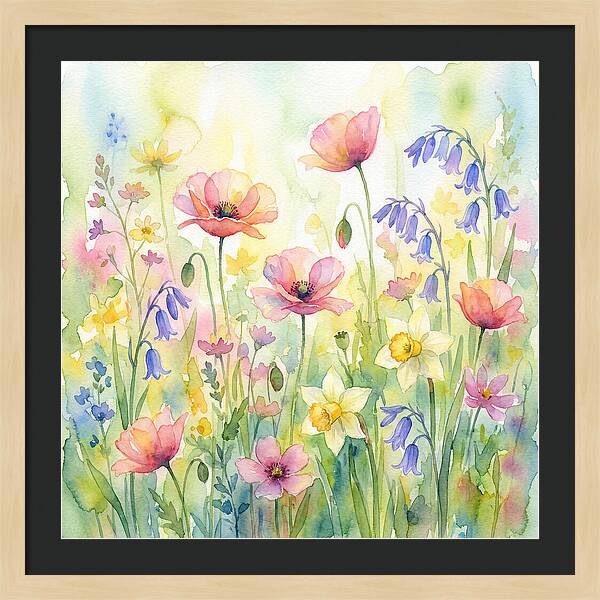 Vibrant Spring Meadow Blossoms