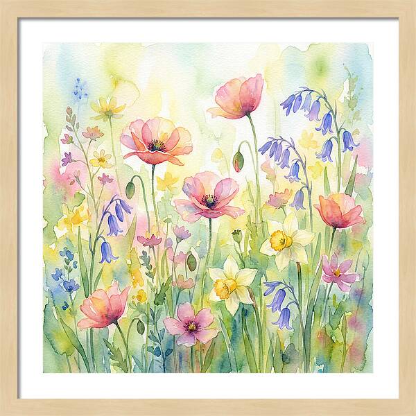 Vibrant Spring Meadow Blossoms