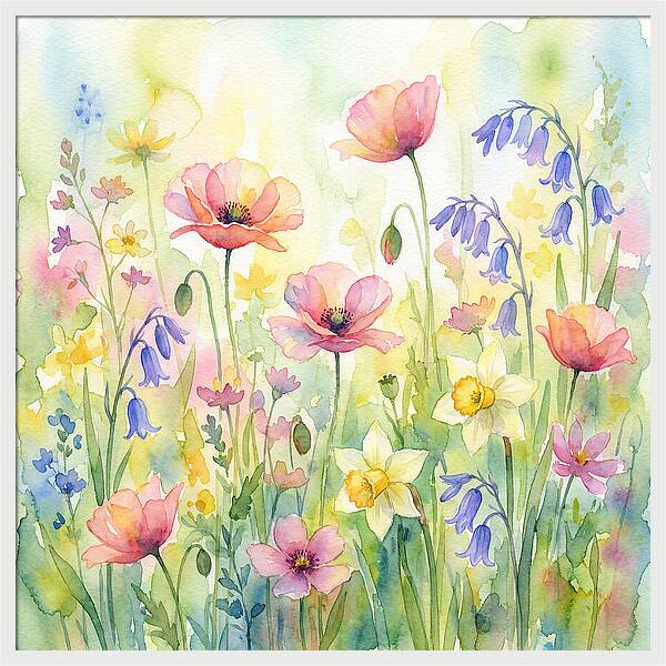 Vibrant Spring Meadow Blossoms