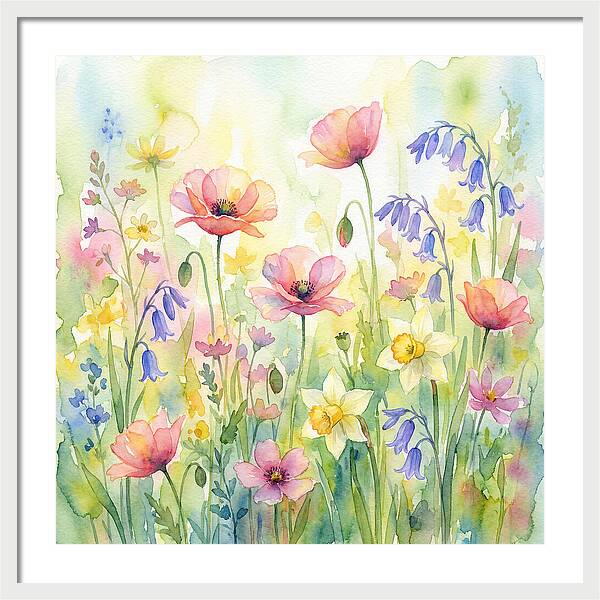 Vibrant Spring Meadow Blossoms