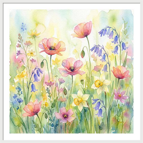 Vibrant Spring Meadow Blossoms