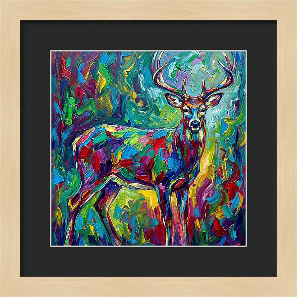 Vibrant Stag In Expressionist Style