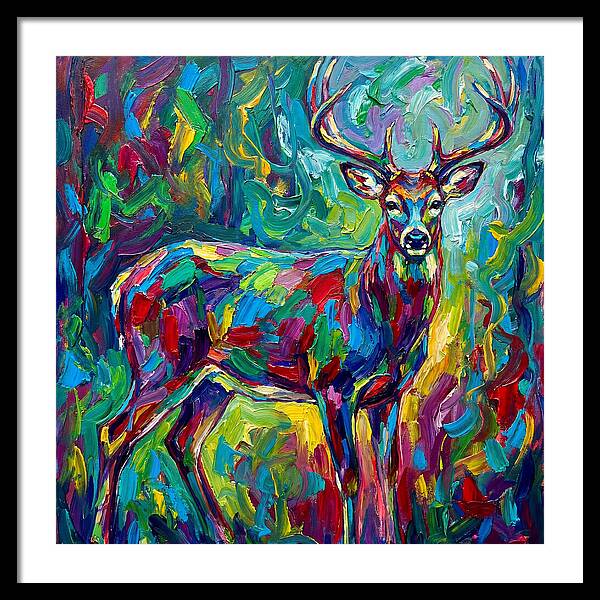 Vibrant Stag In Expressionist Style