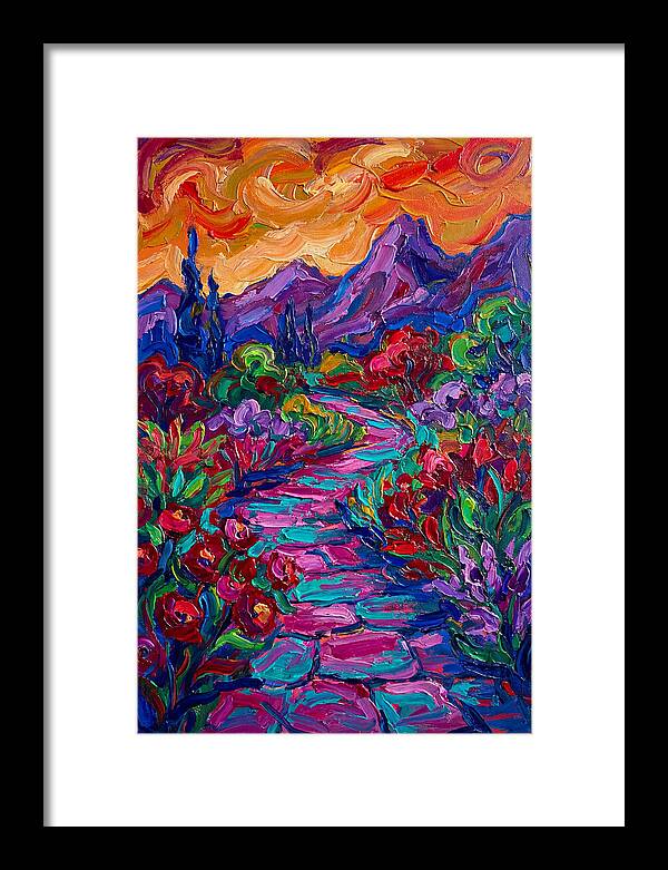 Vibrant Stone Pathway Through Nature