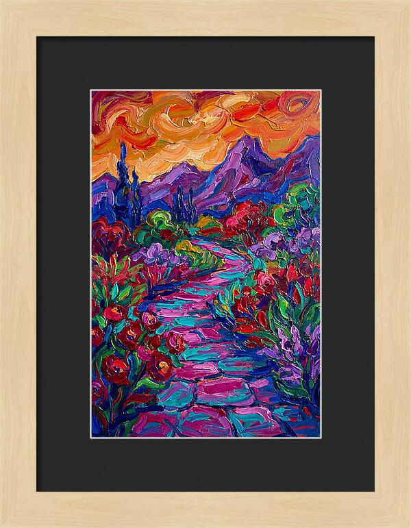 Vibrant Stone Pathway Through Nature