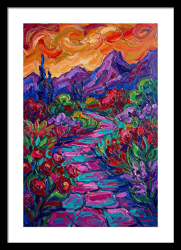 Vibrant Stone Pathway Through Nature