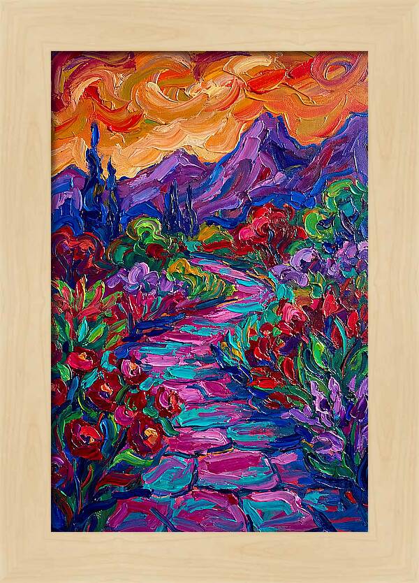 Vibrant Stone Pathway Through Nature