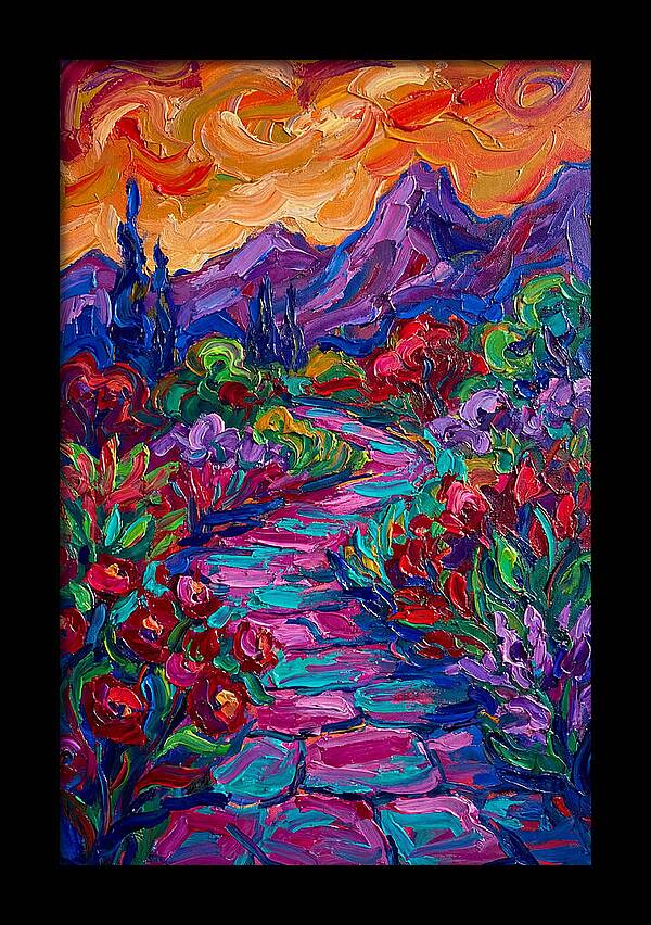 Vibrant Stone Pathway Through Nature