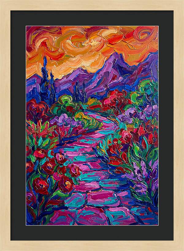 Vibrant Stone Pathway Through Nature