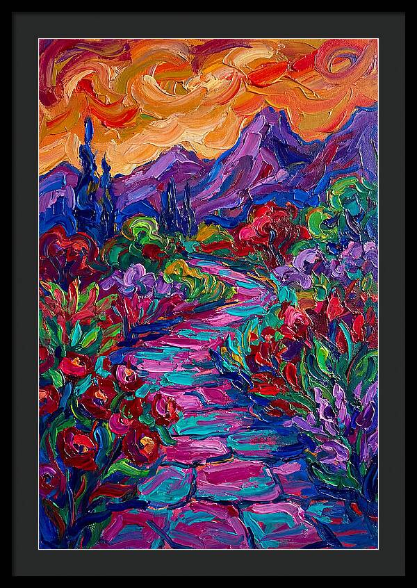 Vibrant Stone Pathway Through Nature