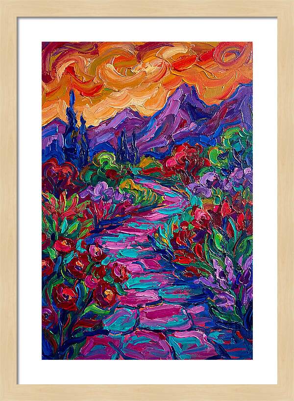 Vibrant Stone Pathway Through Nature