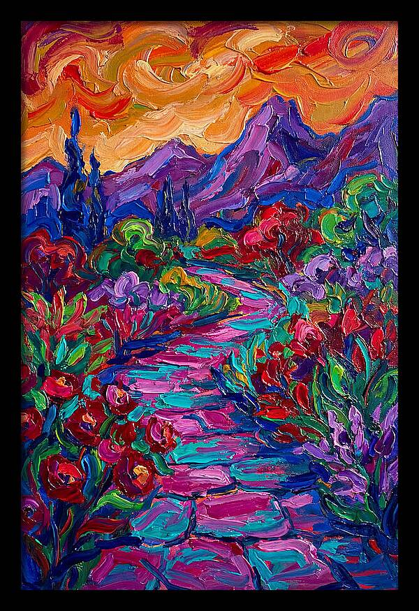 Vibrant Stone Pathway Through Nature