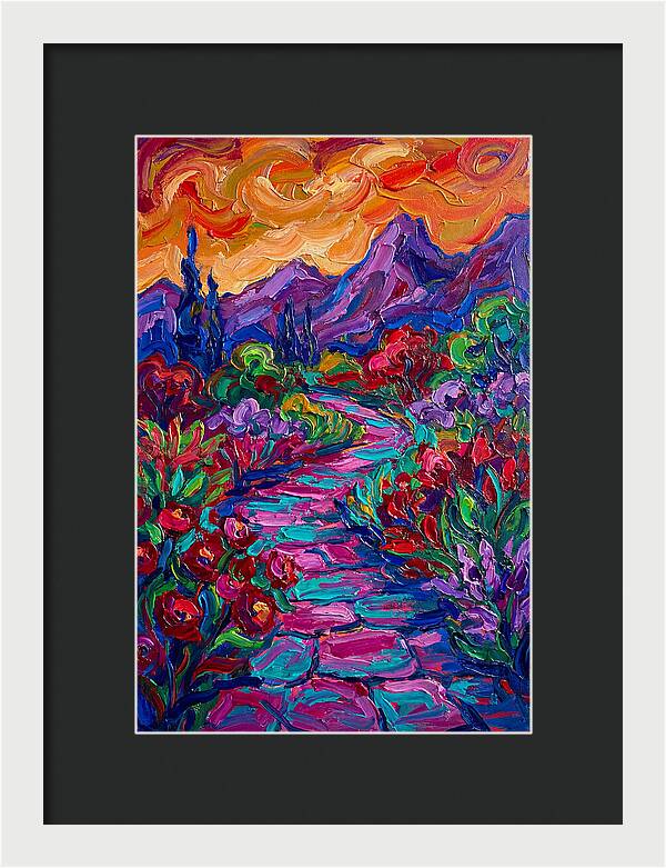 Vibrant Stone Pathway Through Nature