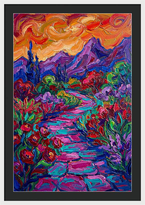 Vibrant Stone Pathway Through Nature