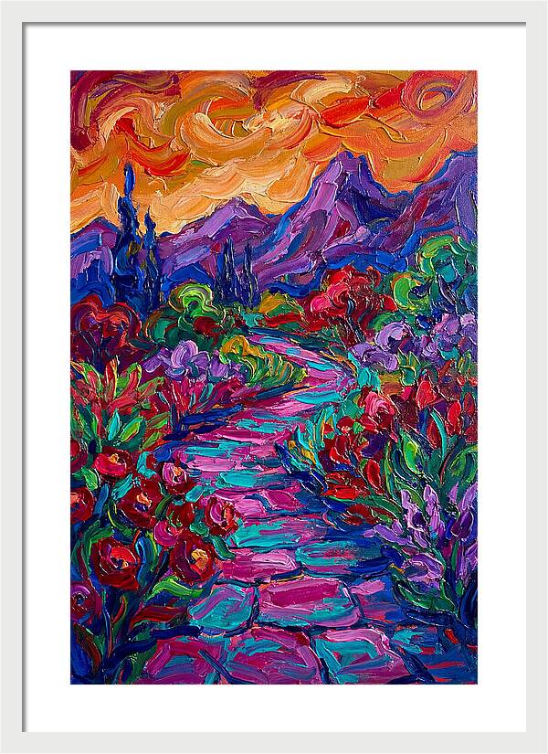 Vibrant Stone Pathway Through Nature