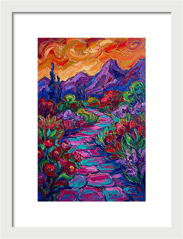 Vibrant Stone Pathway Through Nature
